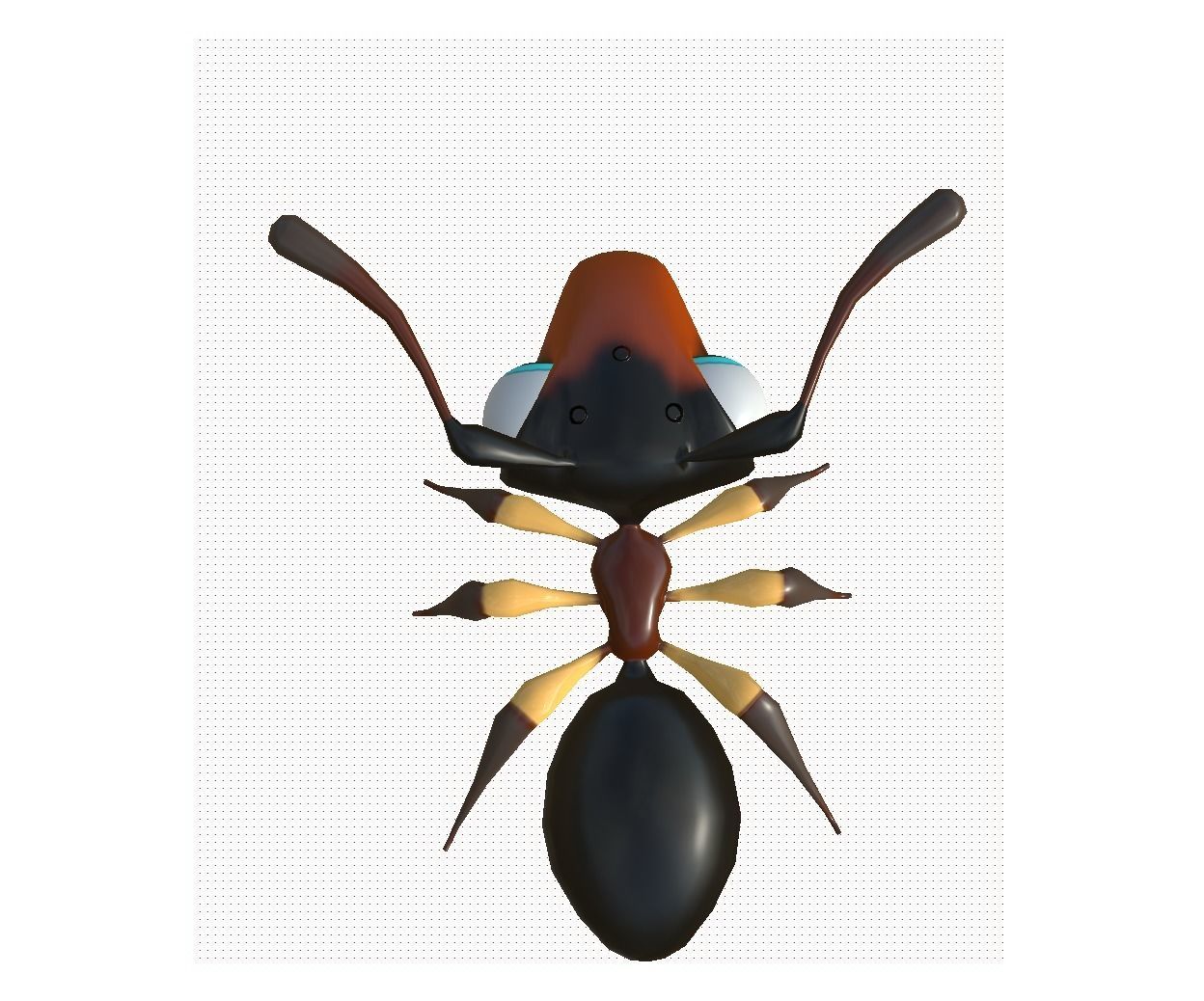 3D Ant disney Low-poly 3D model_14