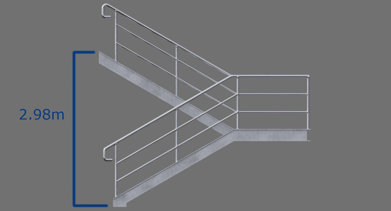 Stair 1D Low-poly 3D model_1