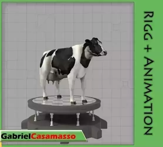 Farm Cow  Low-poly 3D model