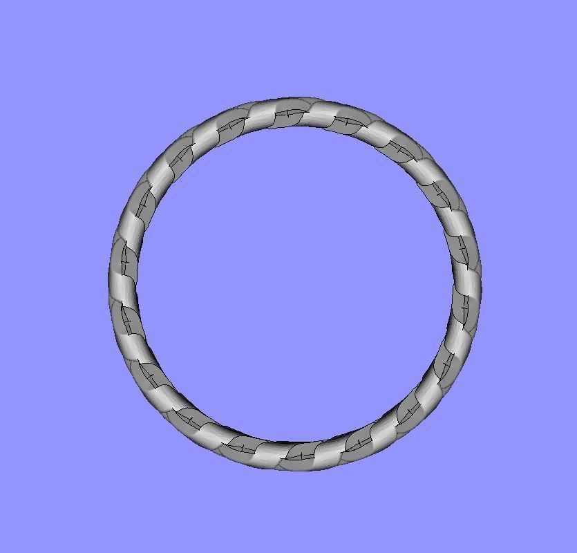 Chain Link Gents Ring - UK Size V 3D print model_3