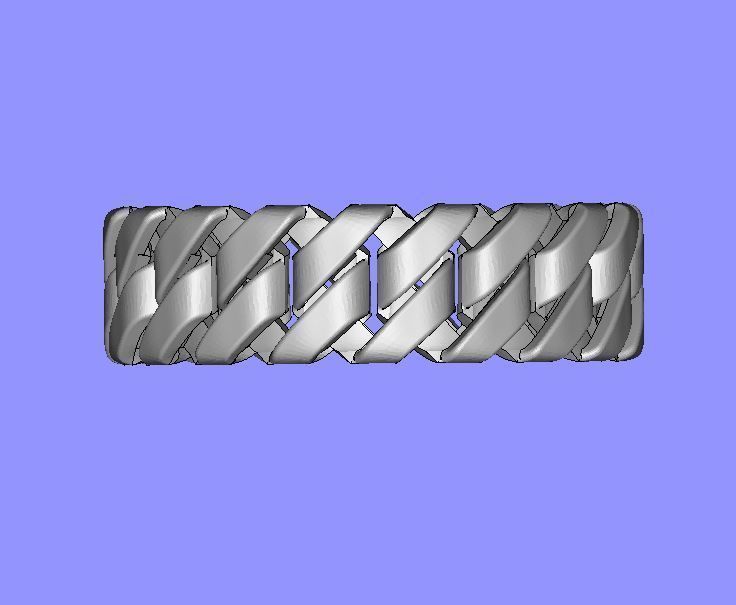 Chain Link Gents Ring - UK Size V 3D print model_4