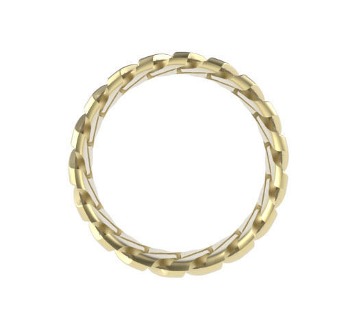 Chain Link Gents Ring - UK Size V 3D print model_1