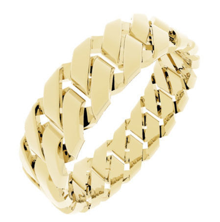 Chain Link Gents Ring - UK Size V 3D print model
