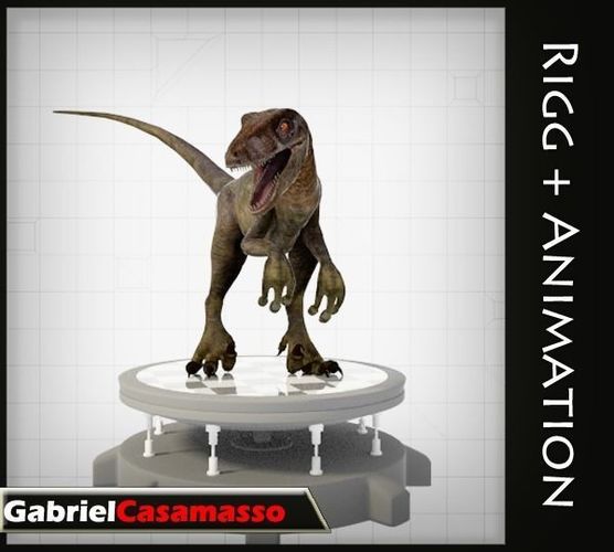 Velociraptor Low-poly 3D model