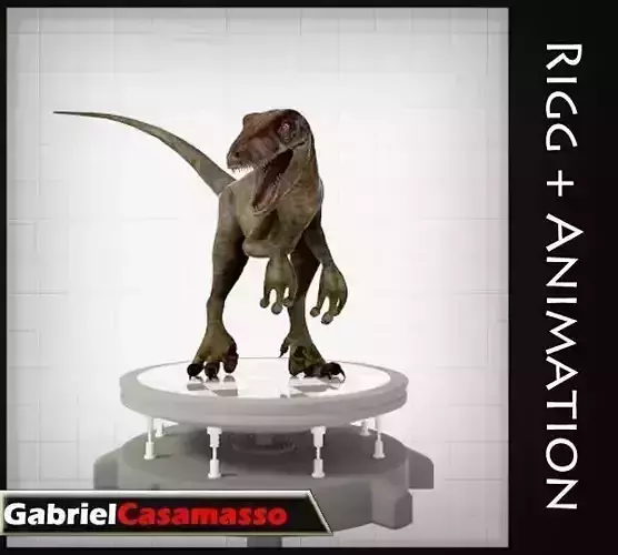 Velociraptor Low-poly 3D model