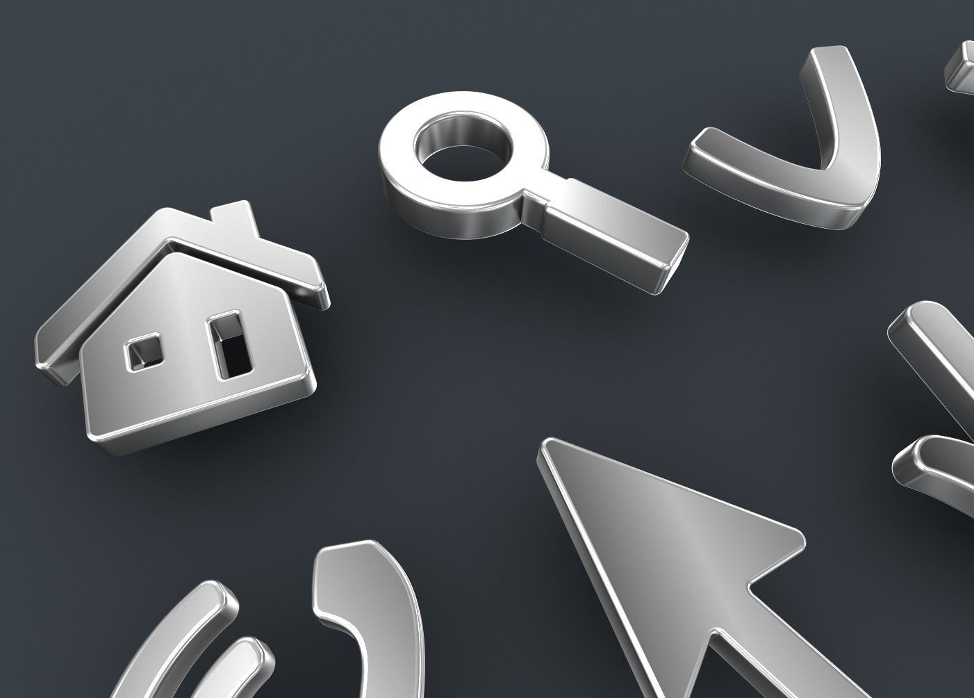 Web 3D icons set  3D model_3