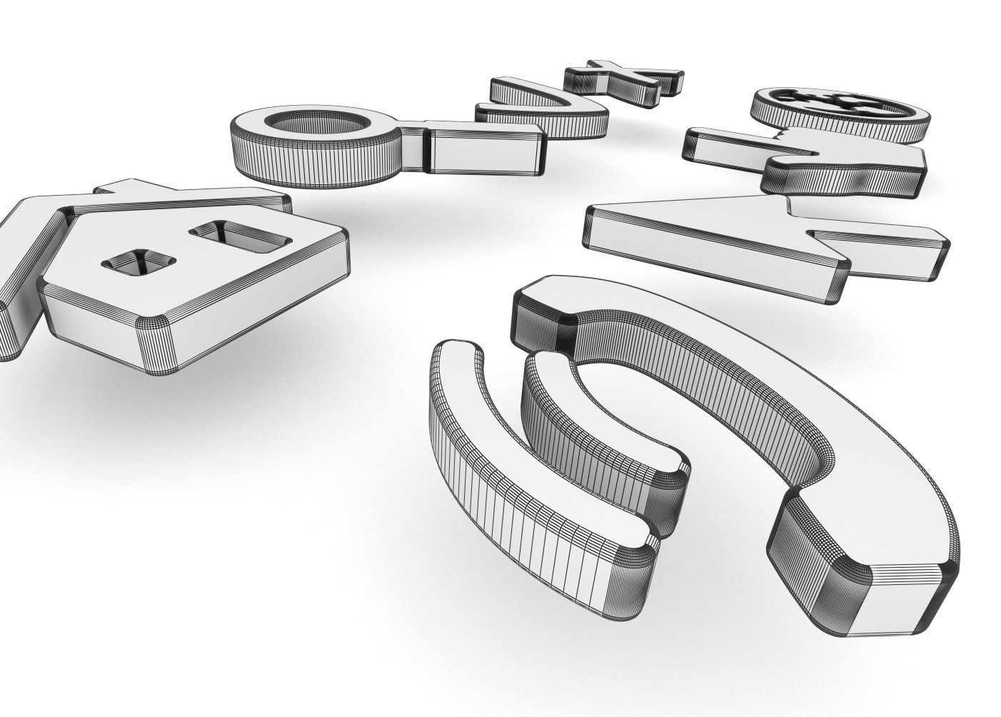 Web 3D icons set  3D model_7