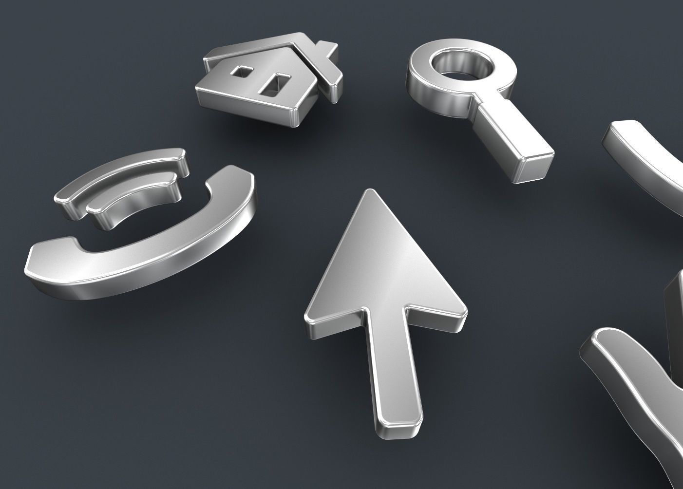 Web 3D icons set  3D model_5