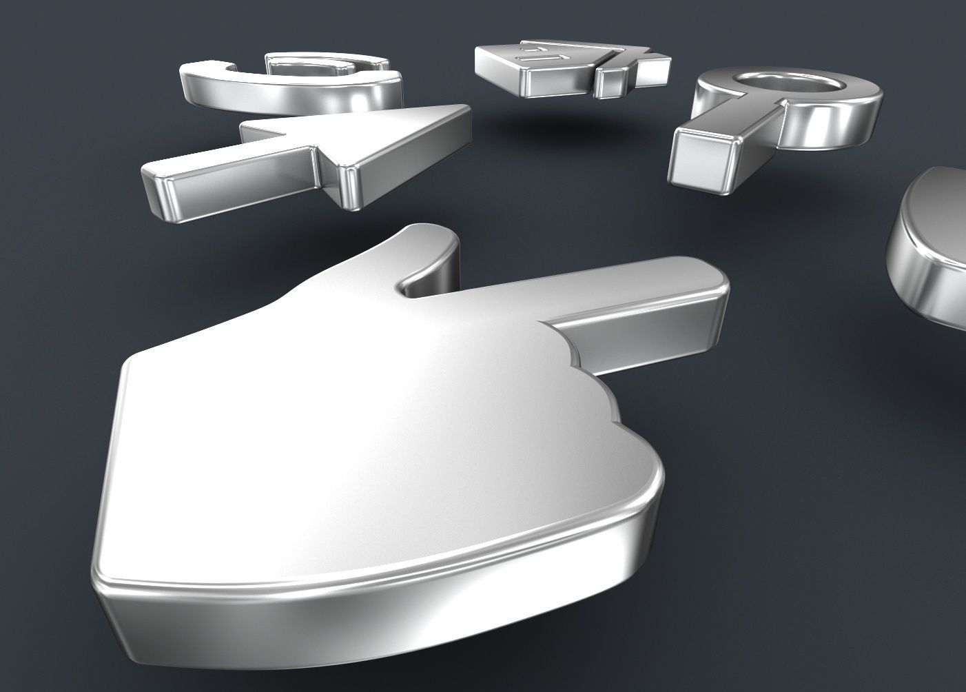 Web 3D icons set  3D model_4