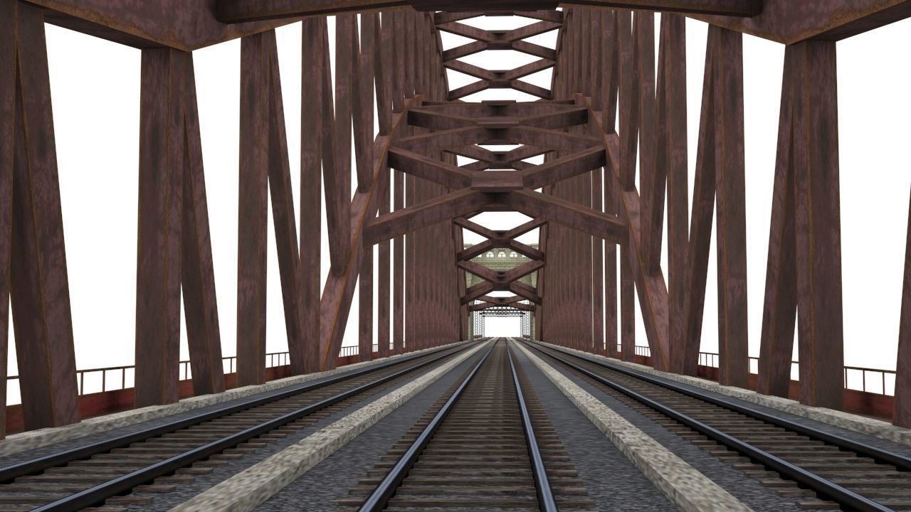 Hell Gate Bridge Low-poly 3D model_5