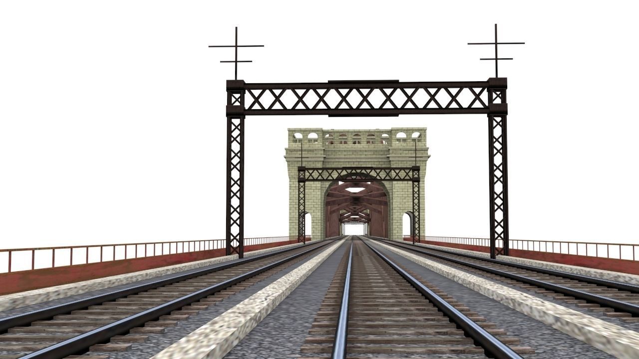 Hell Gate Bridge Low-poly 3D model_4