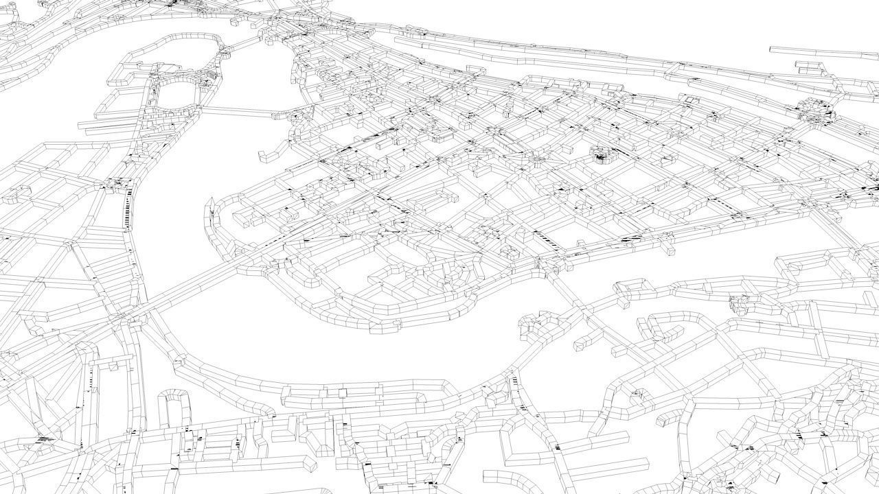 Trondheim Area Road Network and Streets 3D model_10