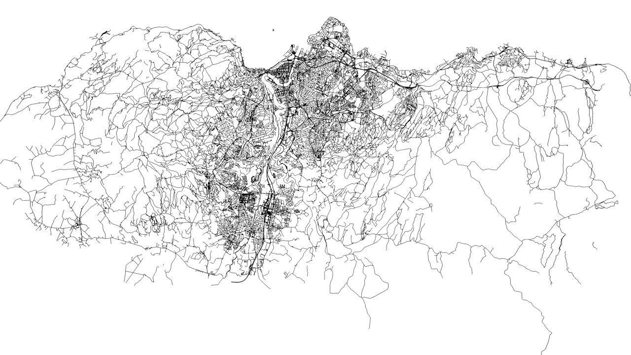 Trondheim Area Road Network and Streets 3D model_8