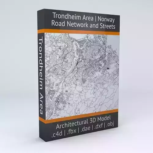 Trondheim Area Road Network and Streets