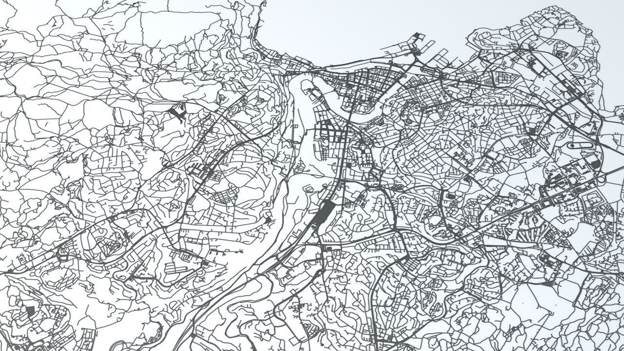 Trondheim Area Road Network and Streets 3D model_3
