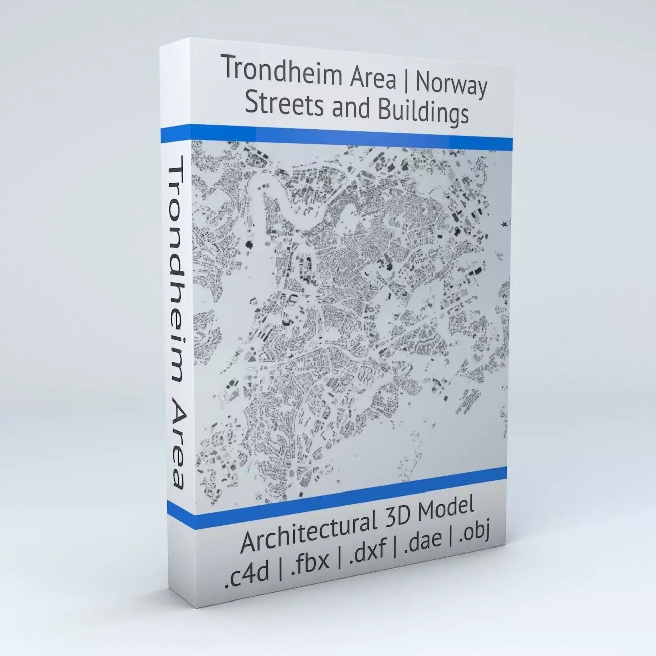 Trondheim Area Streets and Buildings 3D model_0