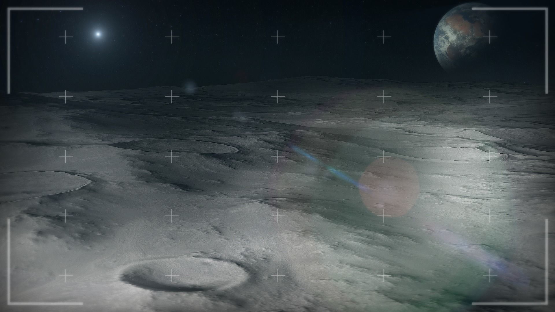 Large-Scale Moon Environment - Plains Low-poly 3D model_1