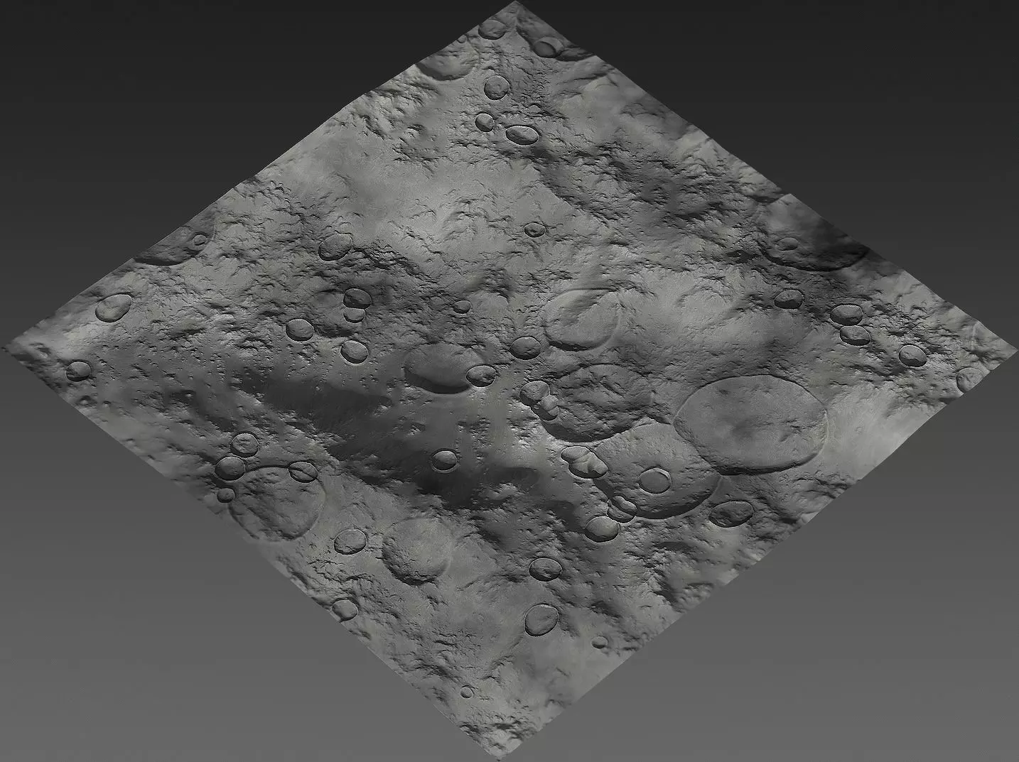 Large-Scale Moon Environment - Plains Low-poly 3D model_0