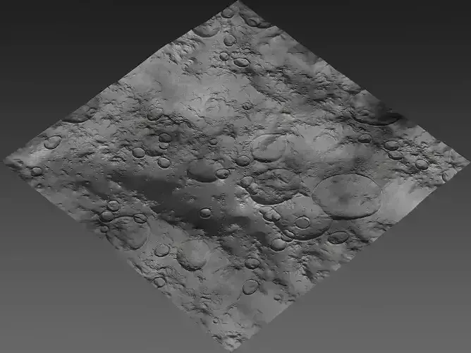 Large-Scale Moon Environment - Plains Low-poly 3D model