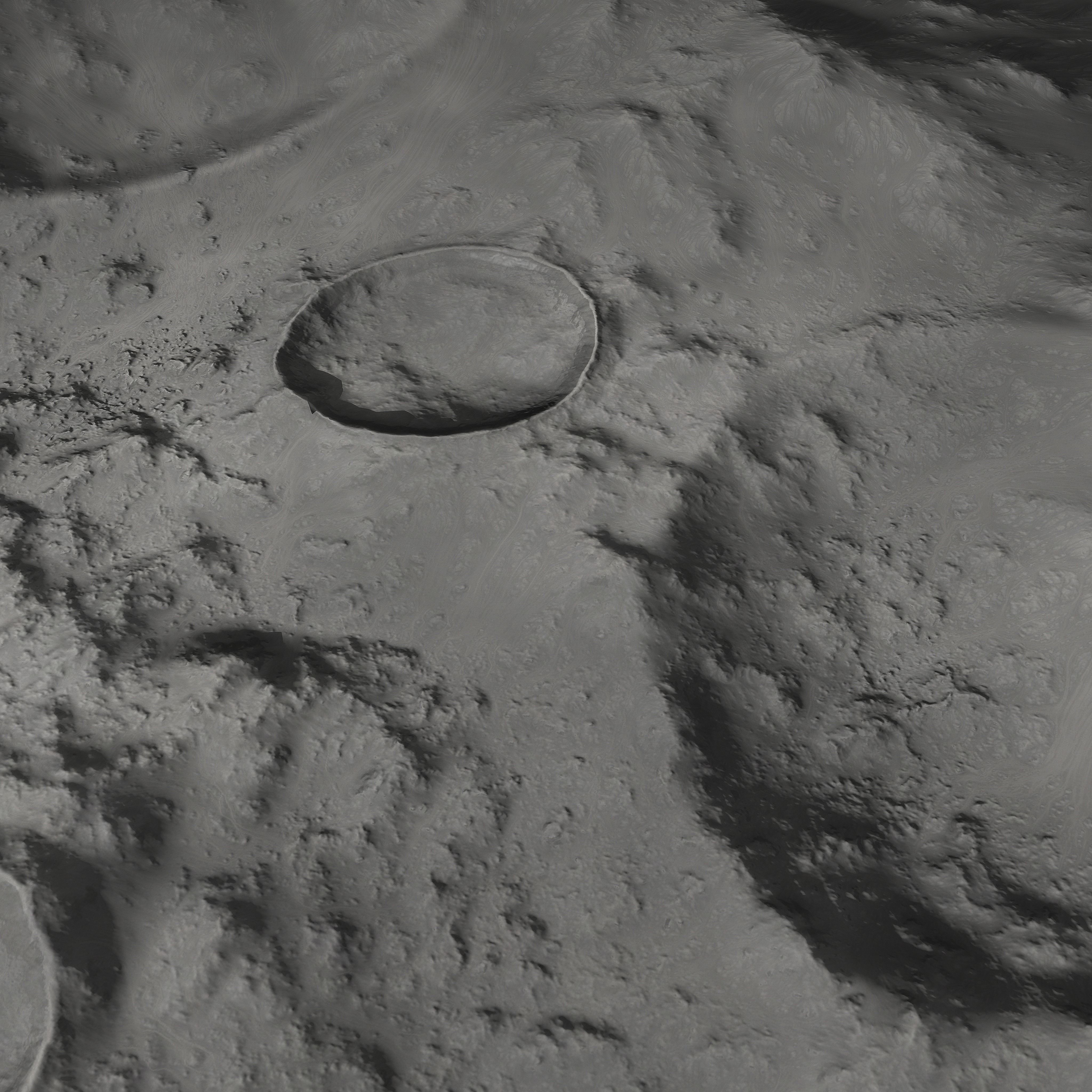 Large-Scale Moon Environment - Plains Low-poly 3D model_7