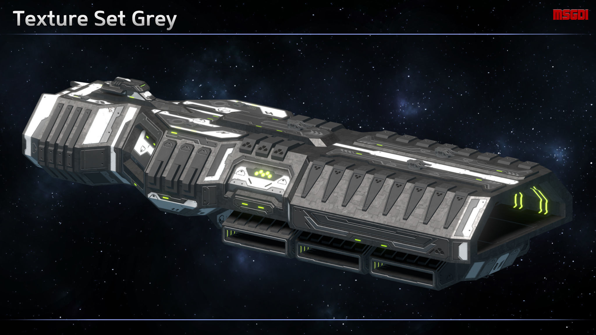 Spaceship Enkar Republic Carrier Polmank Low-poly 3D model_8