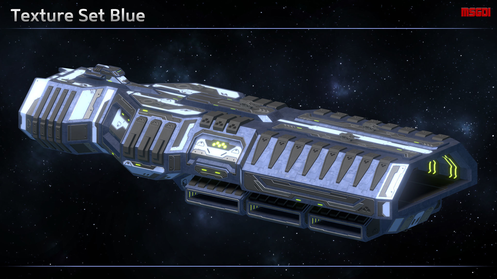 Spaceship Enkar Republic Carrier Polmank Low-poly 3D model_5