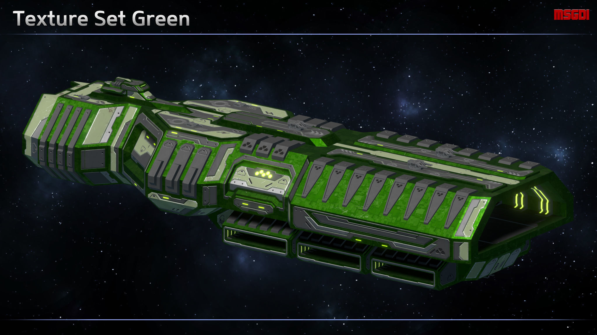 Spaceship Enkar Republic Carrier Polmank Low-poly 3D model_7