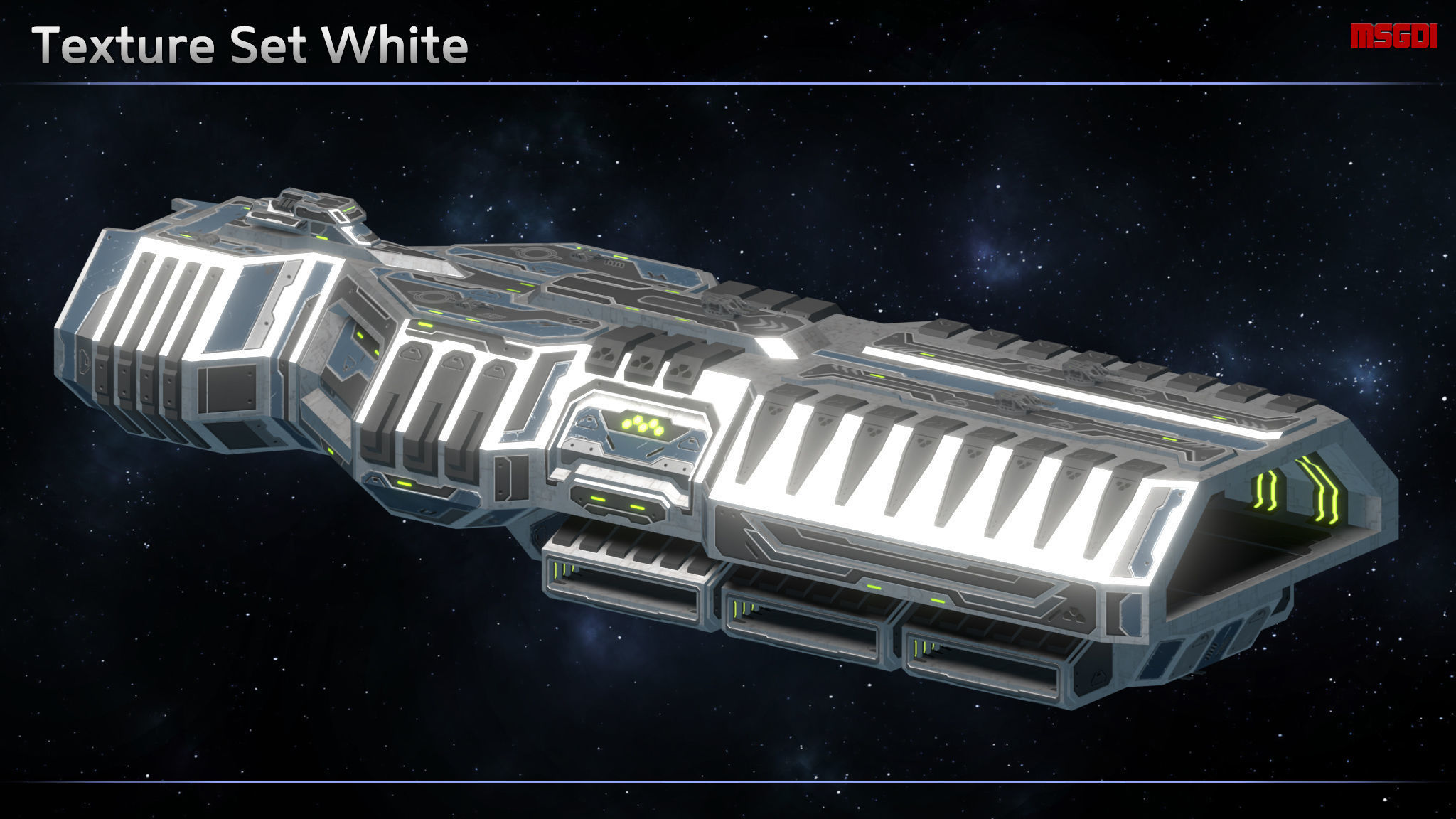 Spaceship Enkar Republic Carrier Polmank Low-poly 3D model_10