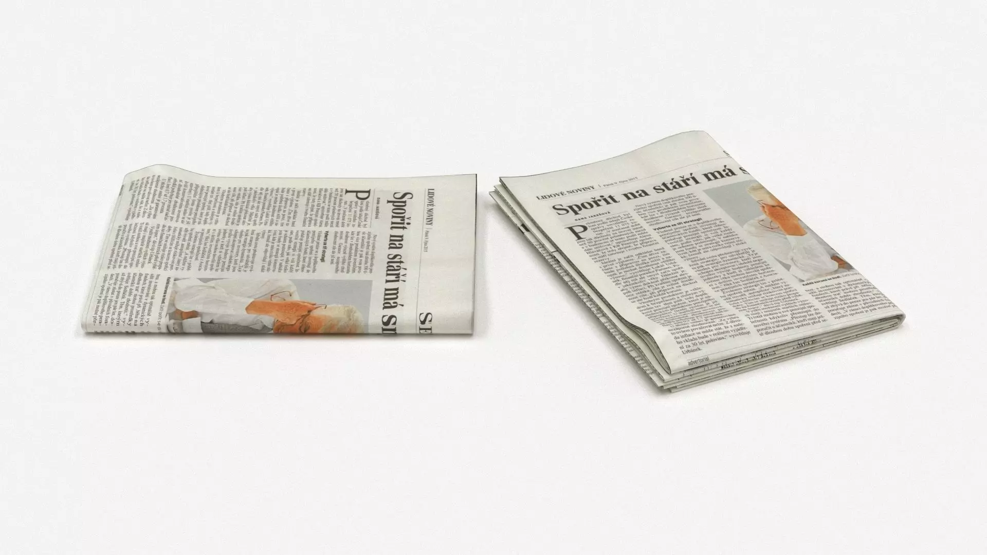 newspaper two newspapers 3D model_0