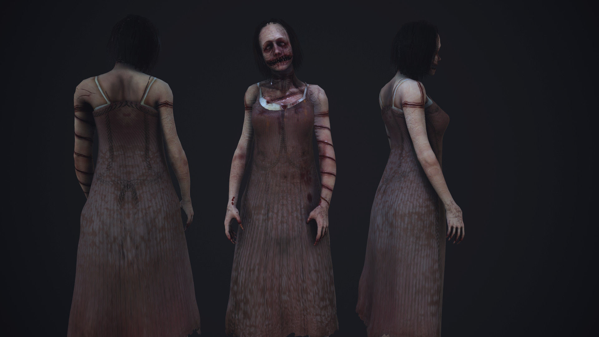 Super creepy female horror enemy AAA