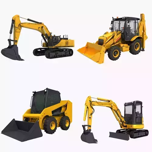 Collection Construction Vehicles 02 3D model