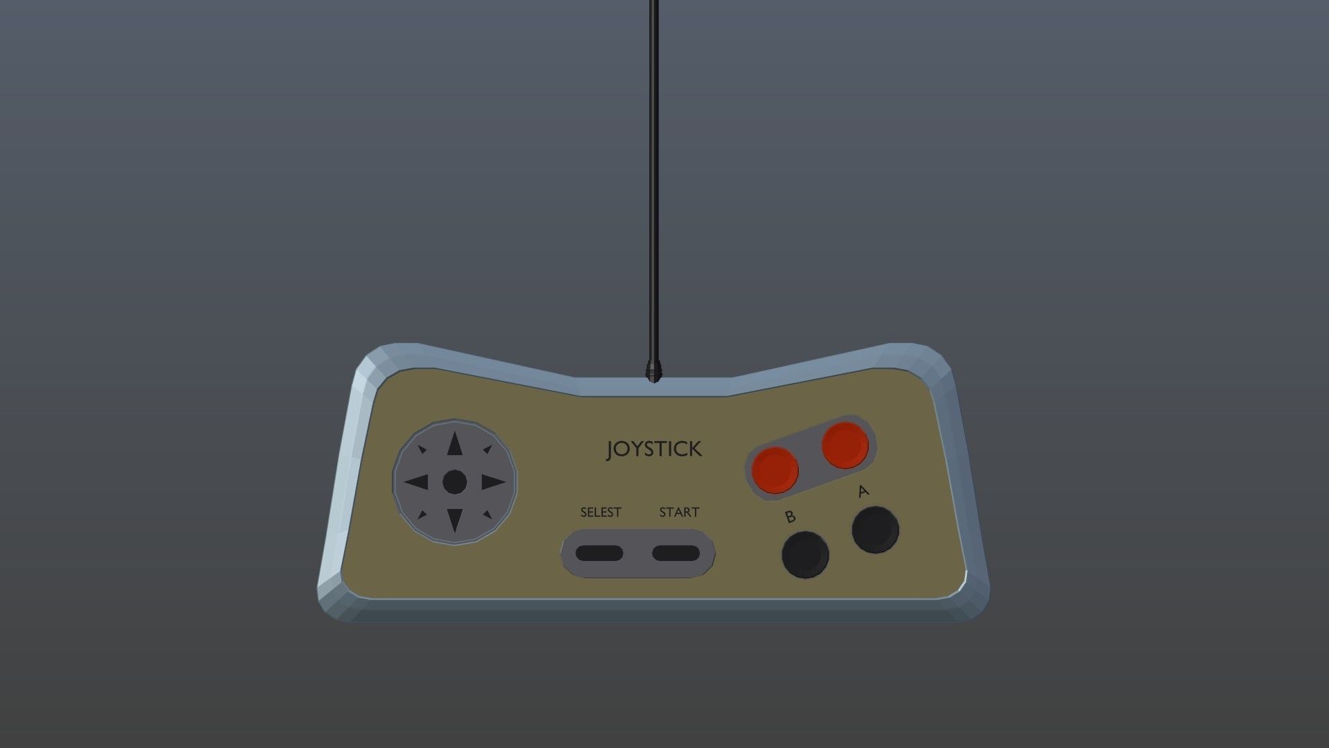 Low poly joystick 5 Low-poly 3D model_1