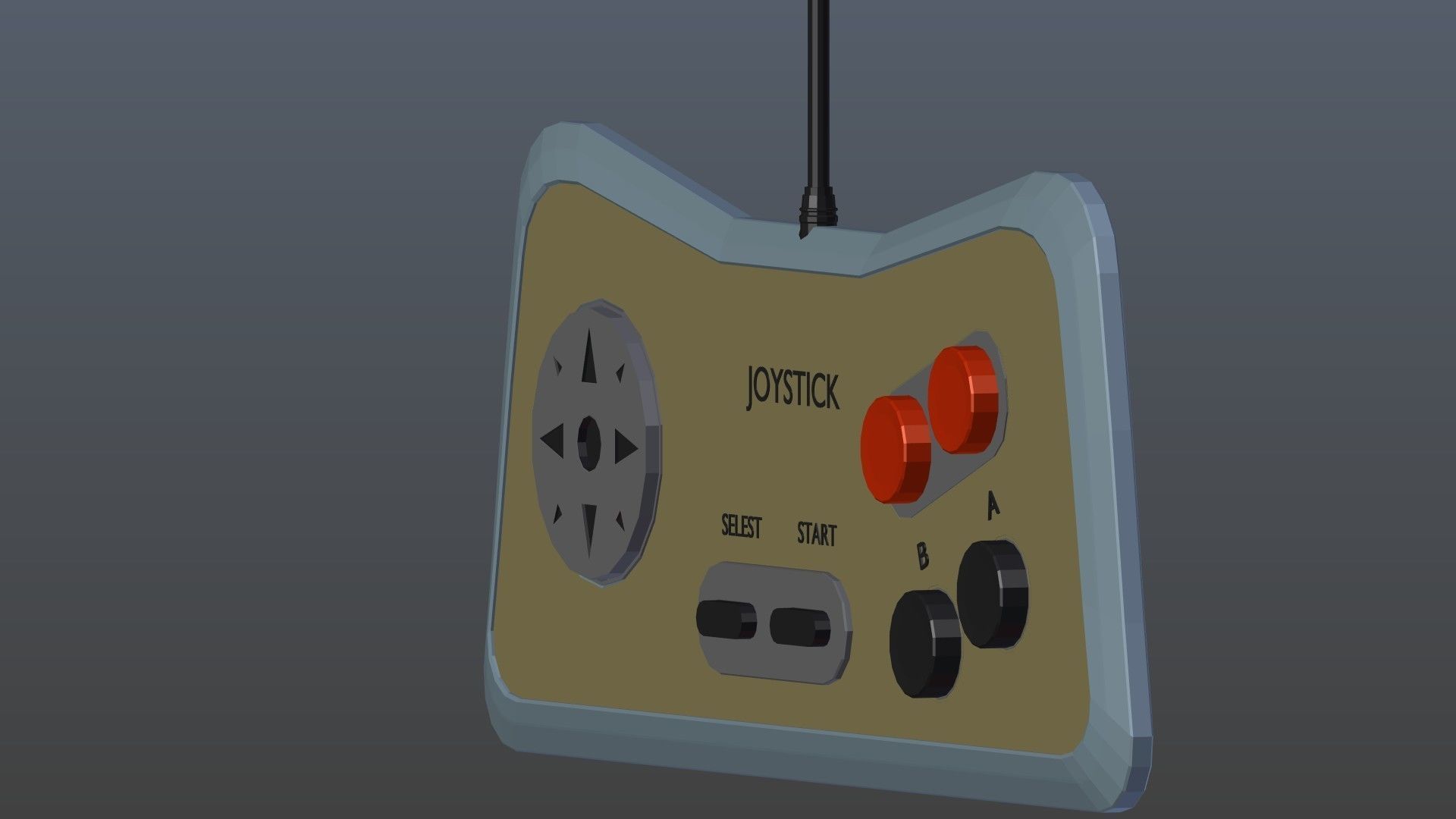 Low poly joystick 5 Low-poly 3D model_9