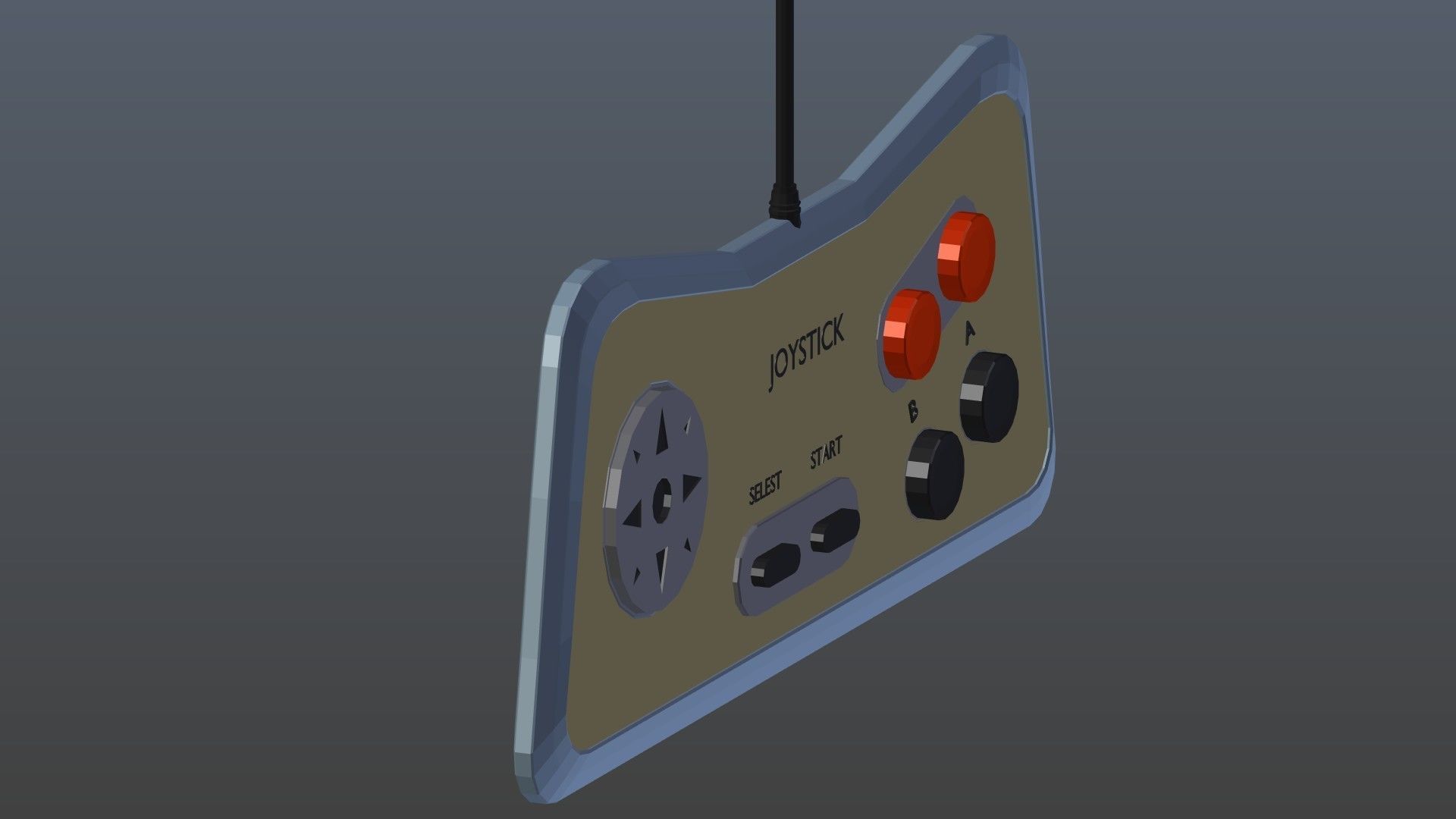 Low poly joystick 5 Low-poly 3D model_3