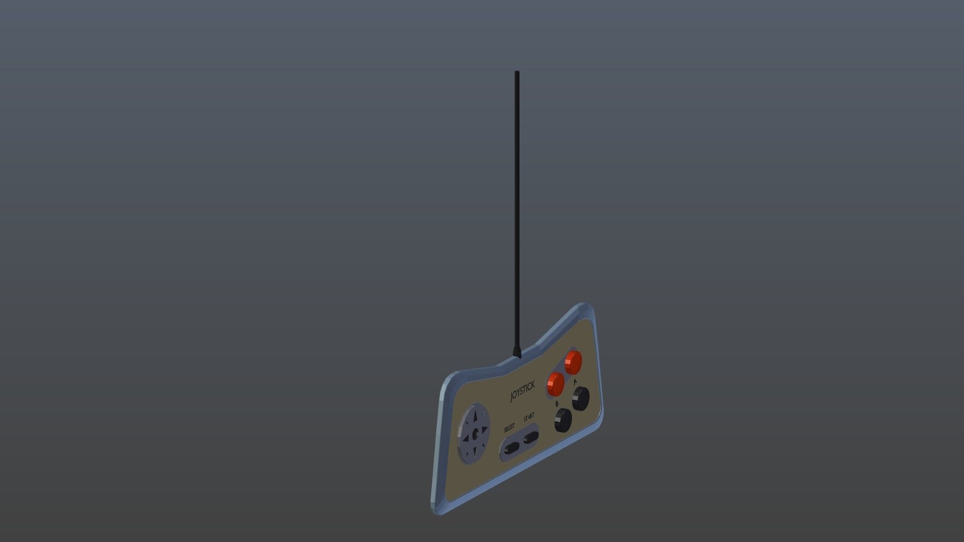 Low poly joystick 5 Low-poly 3D model_5