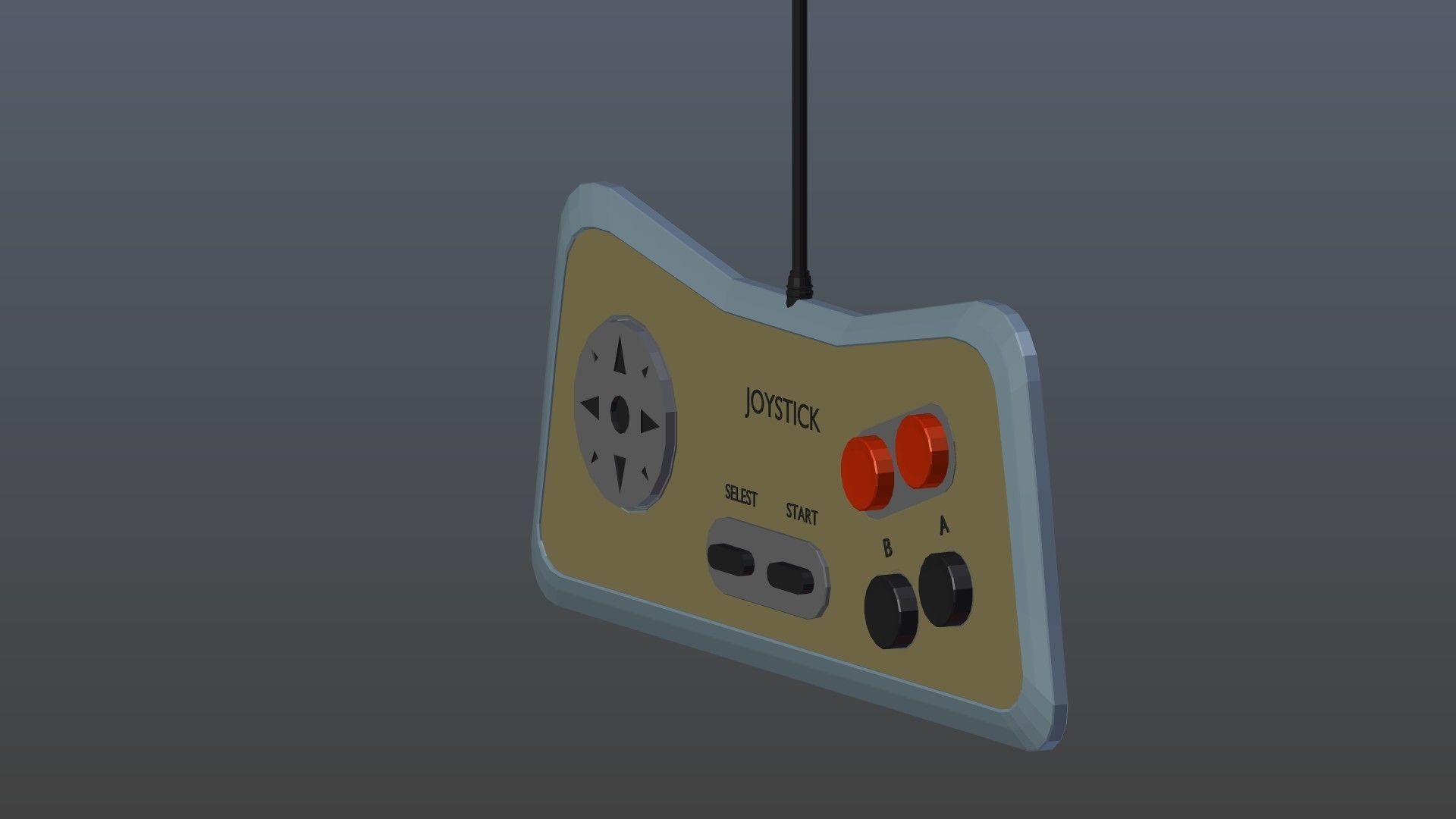 Low poly joystick 5 Low-poly 3D model_6
