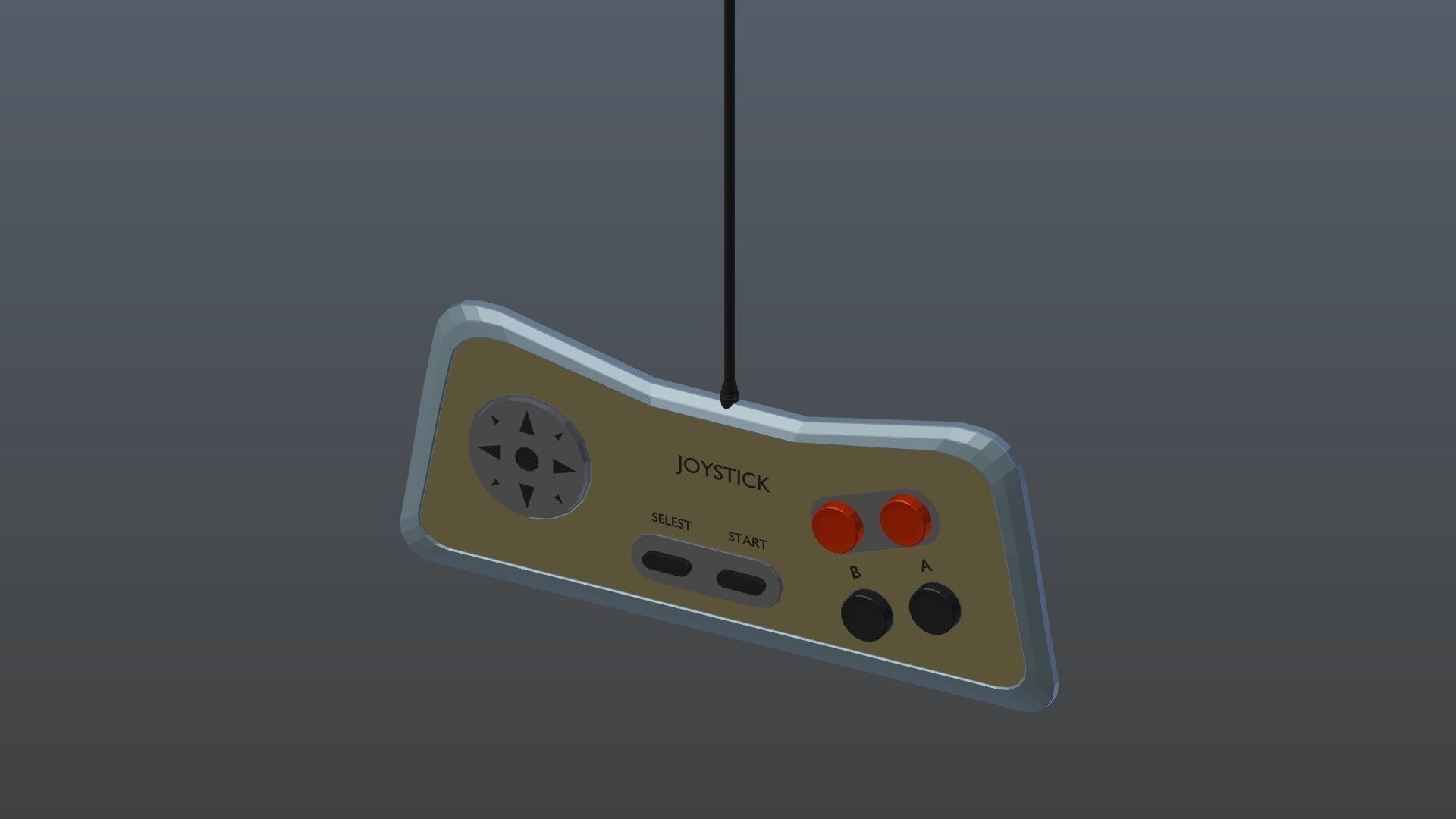 Low poly joystick 5 Low-poly 3D model_4