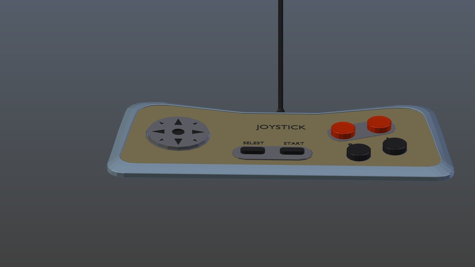 Low poly joystick 5 Low-poly 3D model_8
