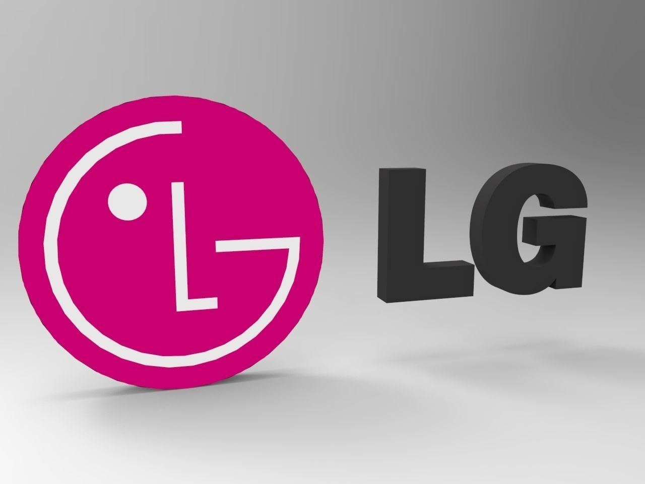 LG Logo Low-poly 3D model_1