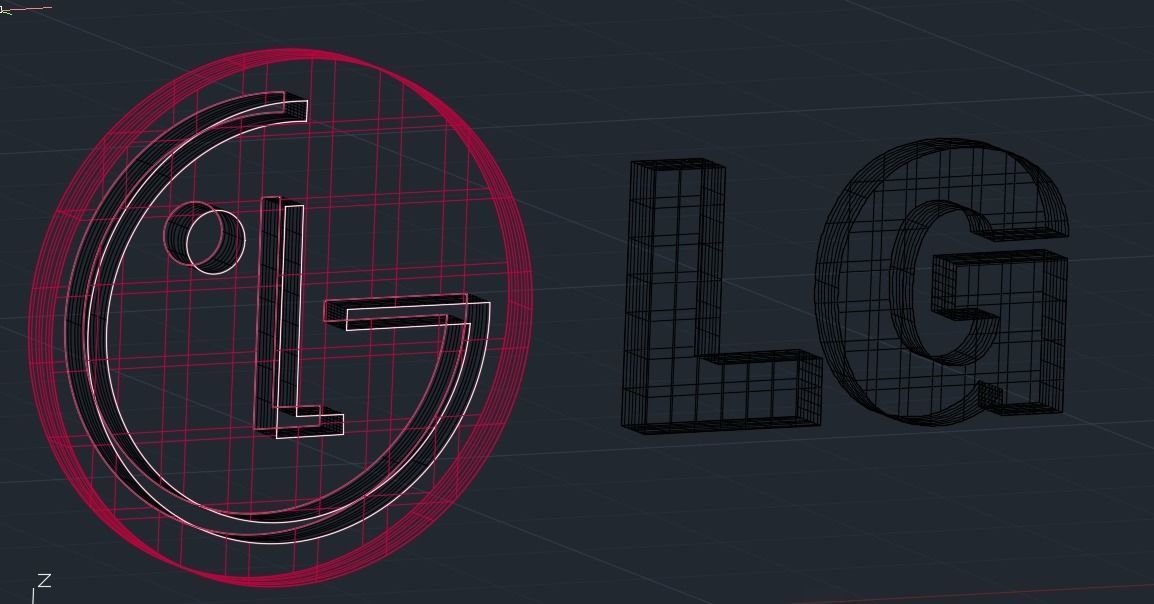 LG Logo Low-poly 3D model_3