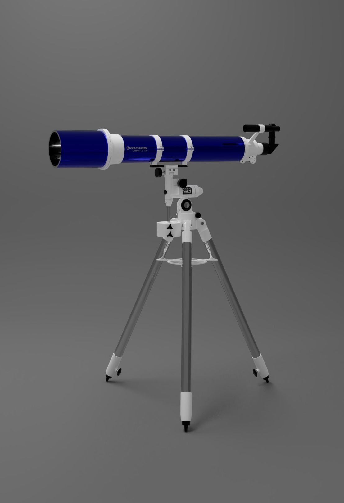 Telescope Celestron Omni XLT 120 Low-poly 3D model_2