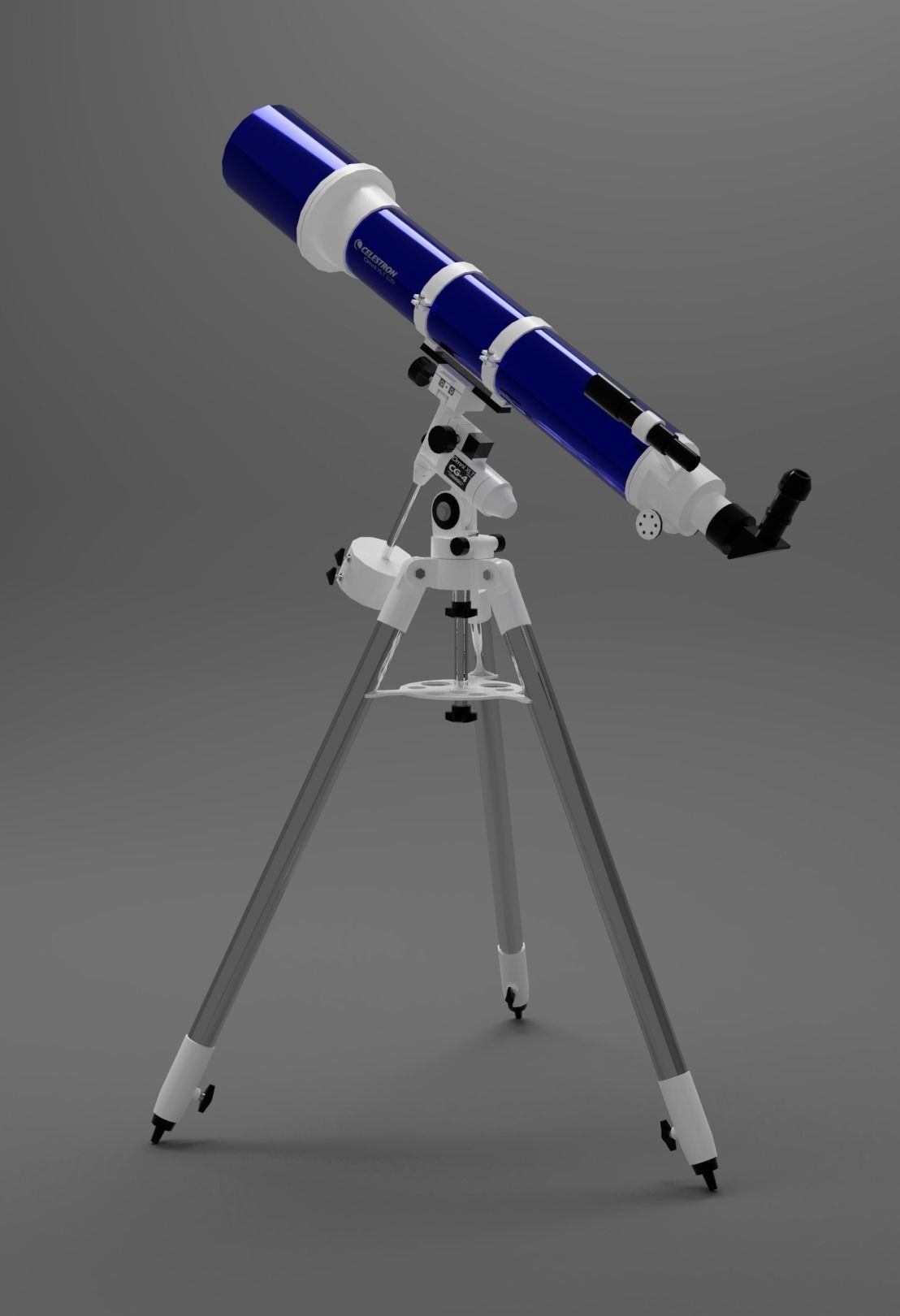 Telescope Celestron Omni XLT 120 Low-poly 3D model_1
