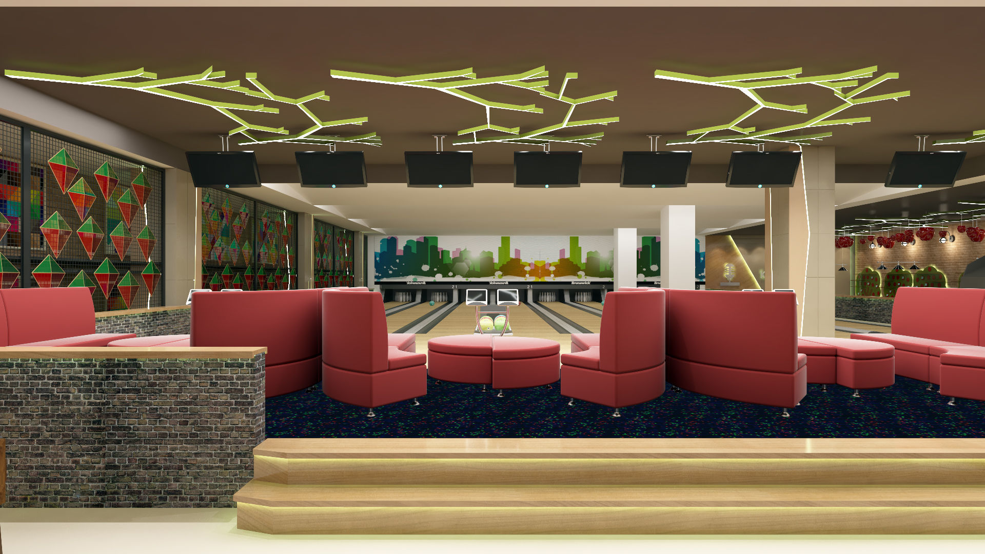 Bowling Alley 3D model_6