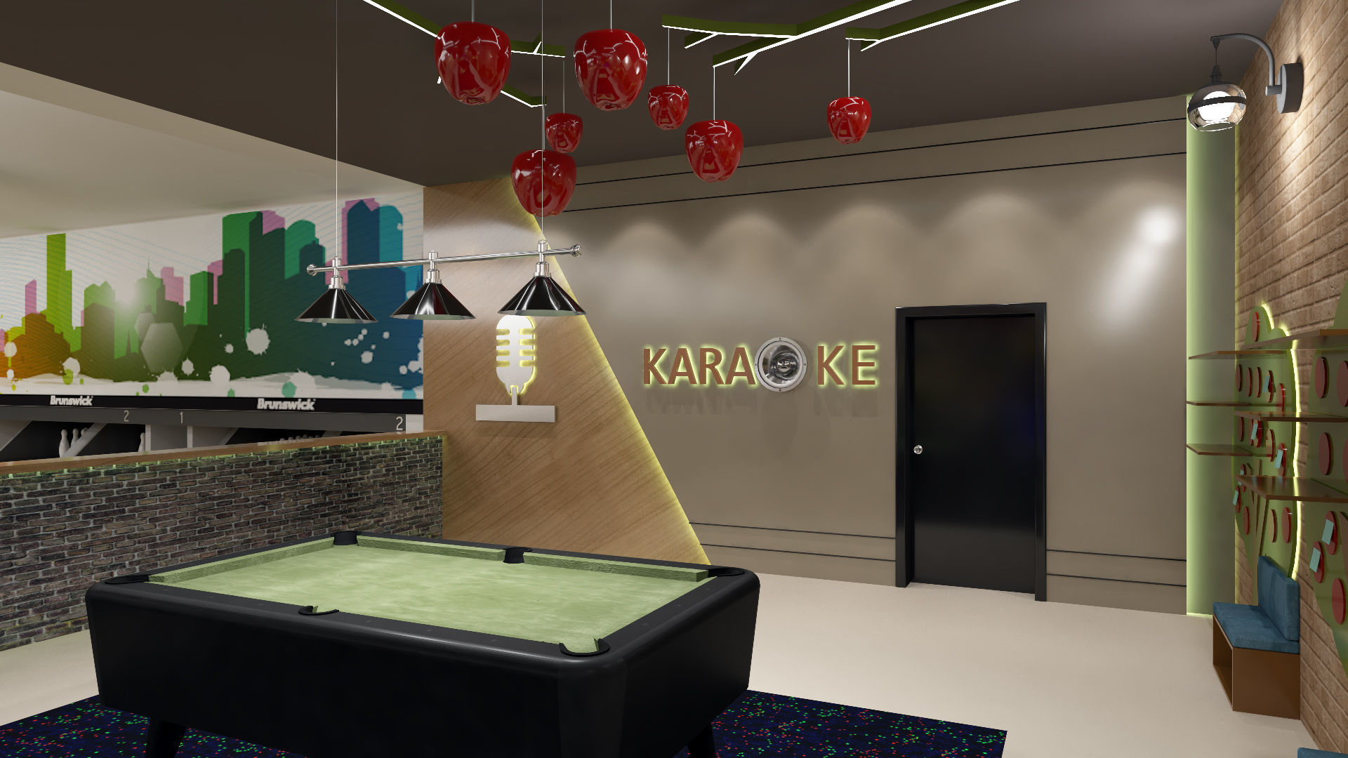 Bowling Alley 3D model_2