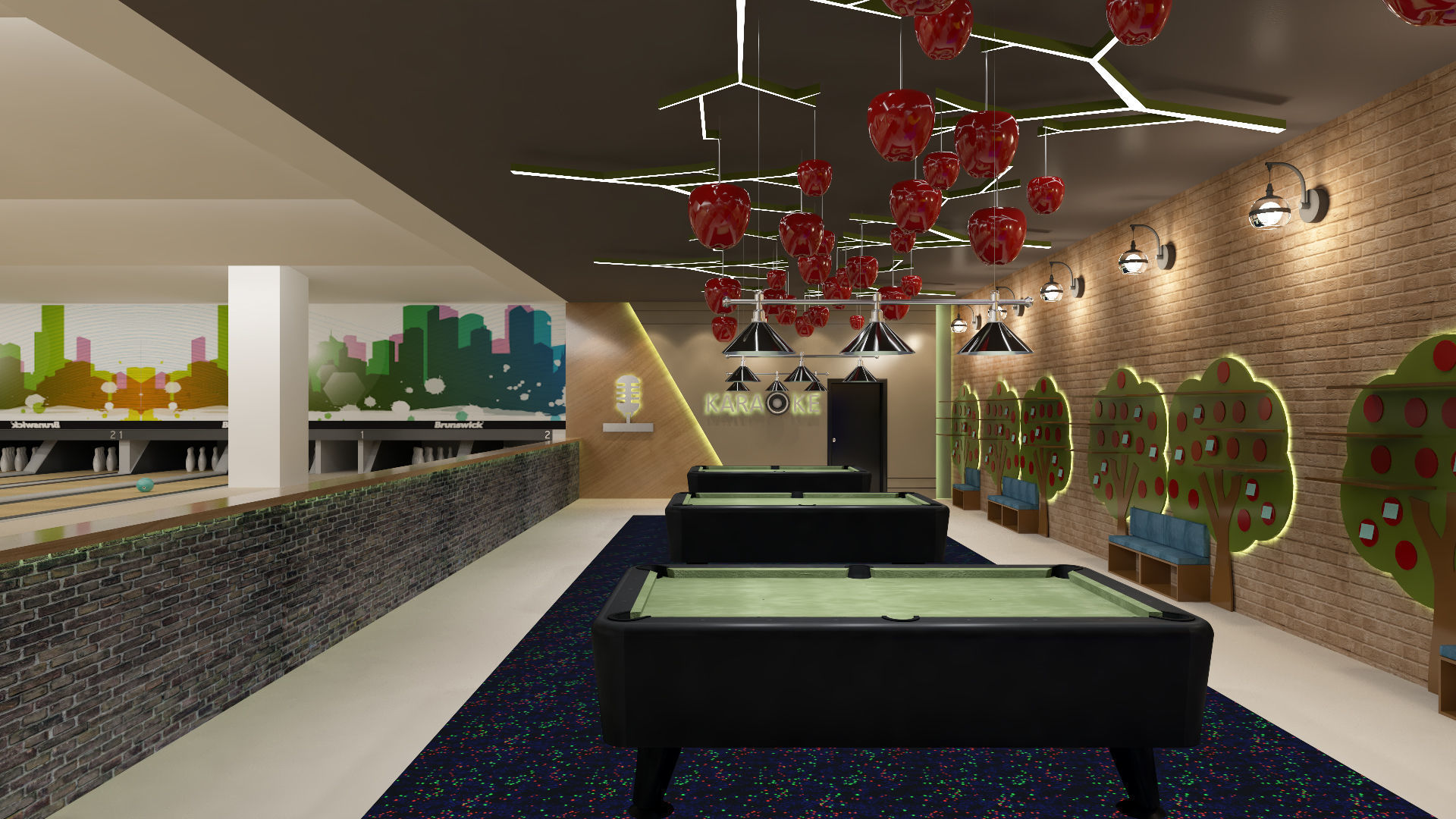 Bowling Alley 3D model_4