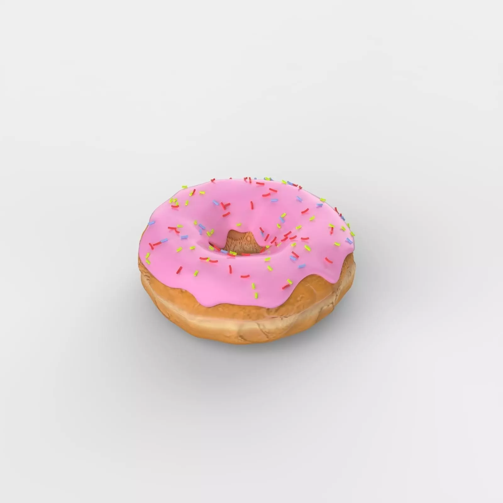 Donut with sprinkles 3D model_0