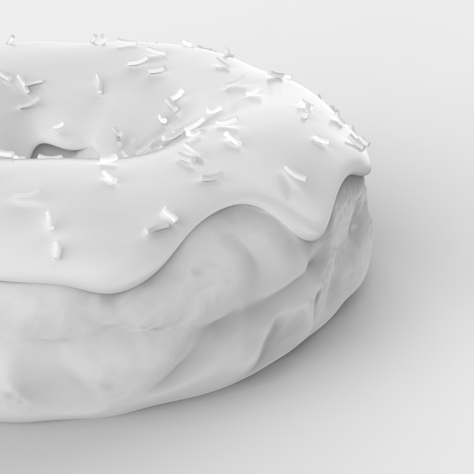 Donut with sprinkles 3D model_1