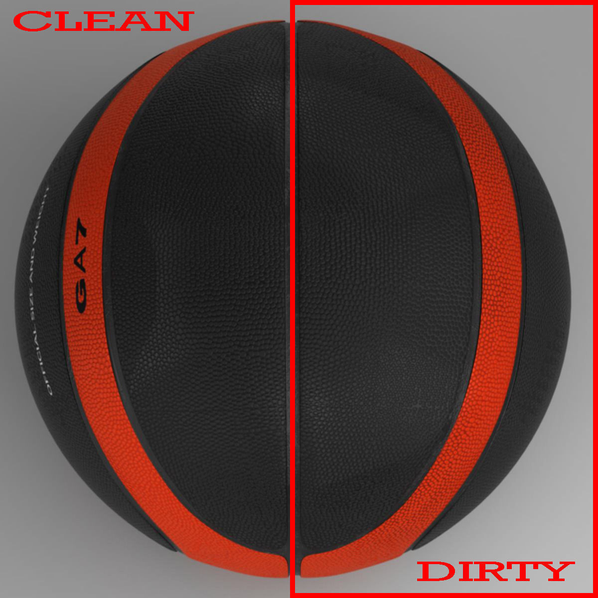 Basketball ball EBA black Low-poly 3D model_3