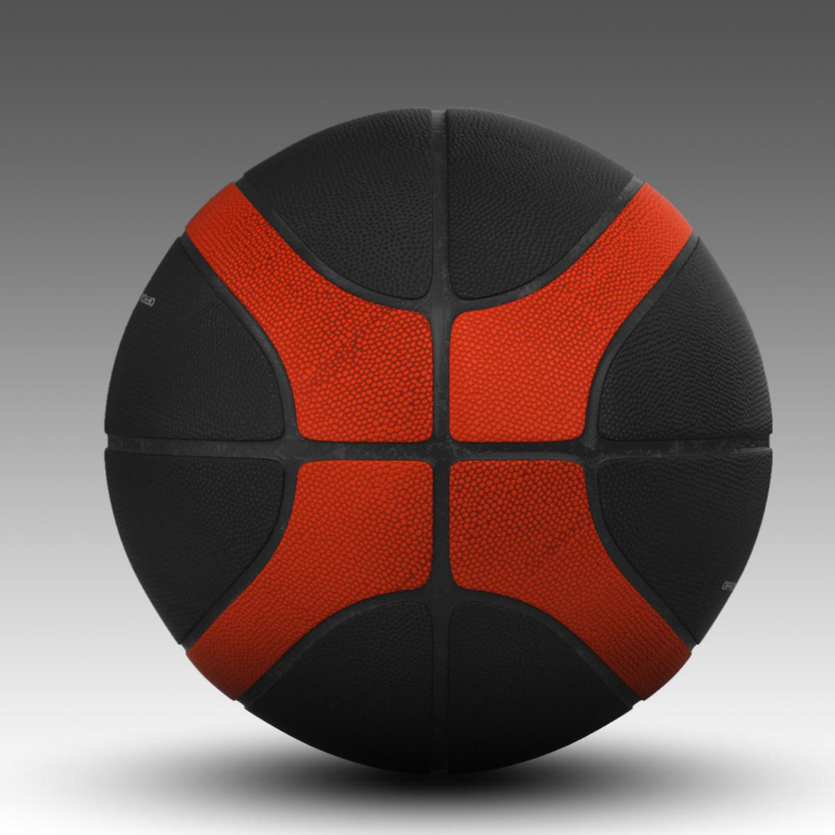 Basketball ball EBA black Low-poly 3D model_7