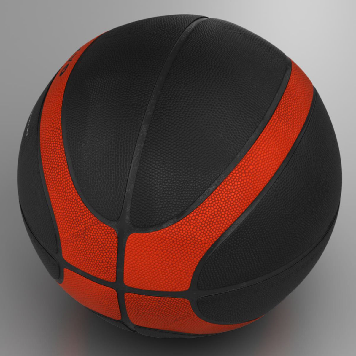Basketball ball EBA black Low-poly 3D model_15